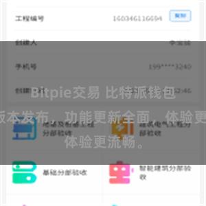 Bitpie交易 比特派钱包最新版本发布，功能更新全面，体验更流畅。