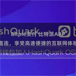 Bitpie支付 比特派APP直连，享受高速便捷的互联网体验