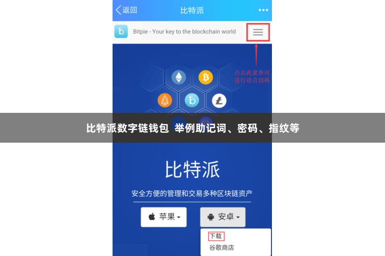 比特派数字链钱包  举例助记词、密码、指纹等